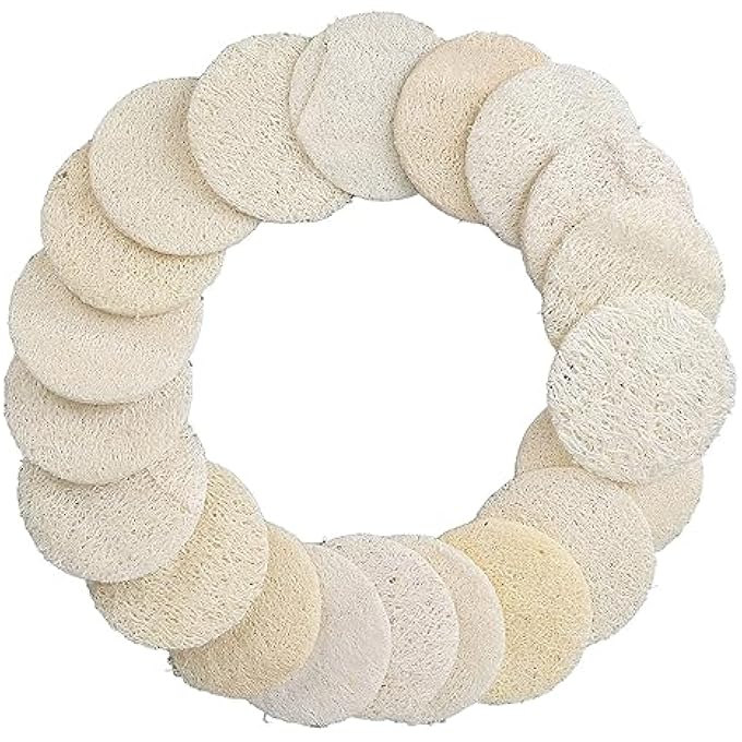 Sorandy Soft Gentle Body Facial Cleansing Makeup Remover Brush Facial Body Scrubbers Pad for Men Women Shower Bath 20pcs Loofah Sponge Exfoliating Face Pads - Image 5
